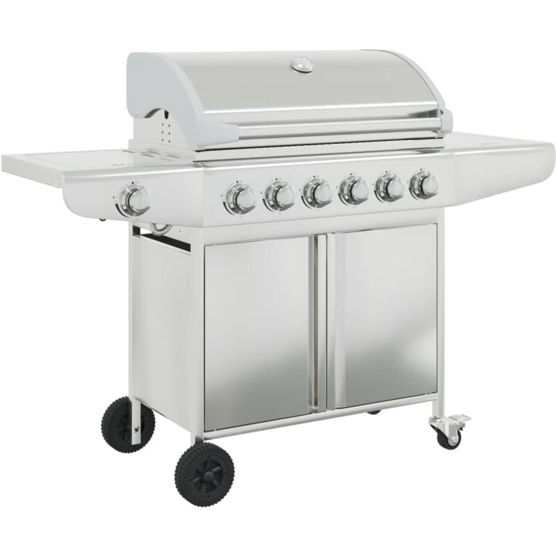Vidaxl - Barbecue à gaz avec 7 brûleurs argent acier inoxydable