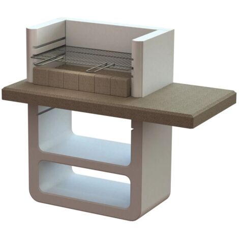 barbecue a legna o carbonella in calcestruzzo sarom fuoco "agadirin" 125x64x110,5 cm