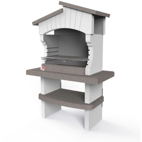 barbecue a legna o carbonella in calcestruzzo sarom fuoco "bogota'" 125x64x184 cm