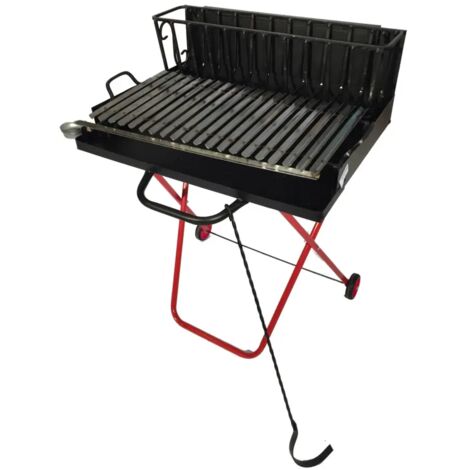 barbecue a legna pieghevole arnold con griglia 67x50 cm