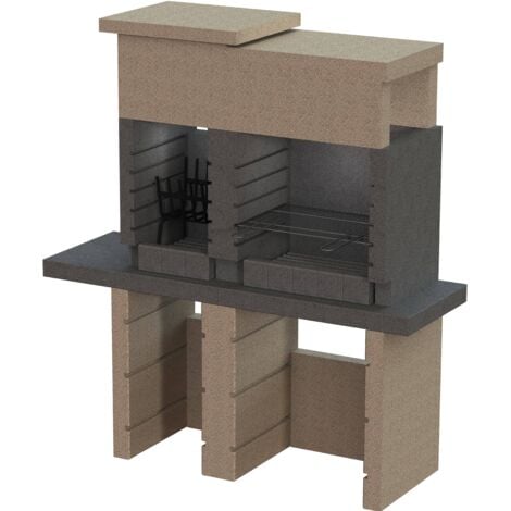 barbecue a legna sarom "san pedro" 160x515x175 cm