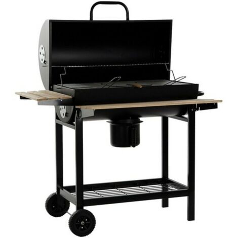 Barbecue Acier Bois 108X71X103 Noir