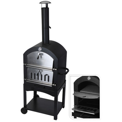 Barbecue Au Charbon Avec Four En Pierre 44,5x65x158cm