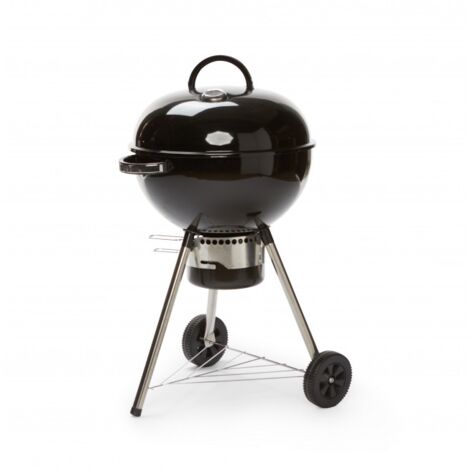 Barbecue au charbon de bois 73,5x64x106,5 cm avec structure en acier noir - Ferrandina