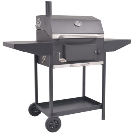 Barbecue au charbon de bois avec étagère inférieure Noir CFW59322