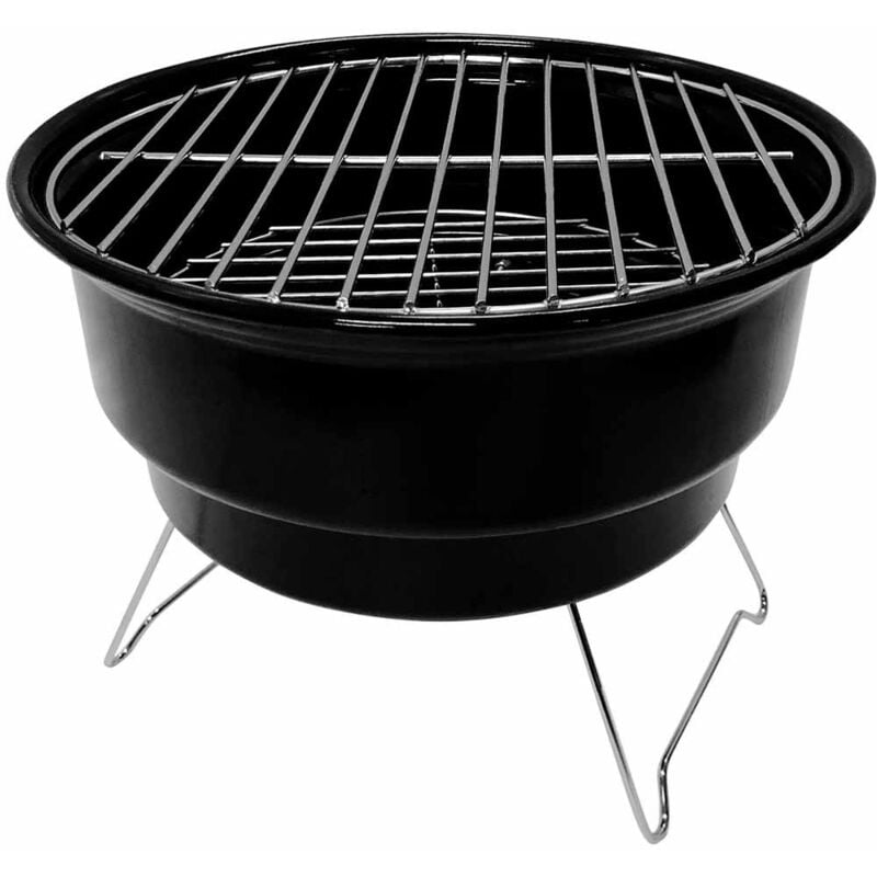 O91 - Barbecue au charbon de bois avec sac isotherme Marjal Noir Ø26