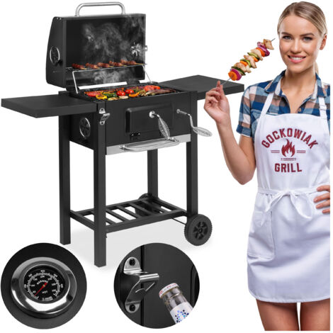 Barbecue au charbon de bois CARBON noir pour jardin