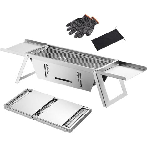 Barbecue au charbon de bois portable - Appareil de barbecue de camping -