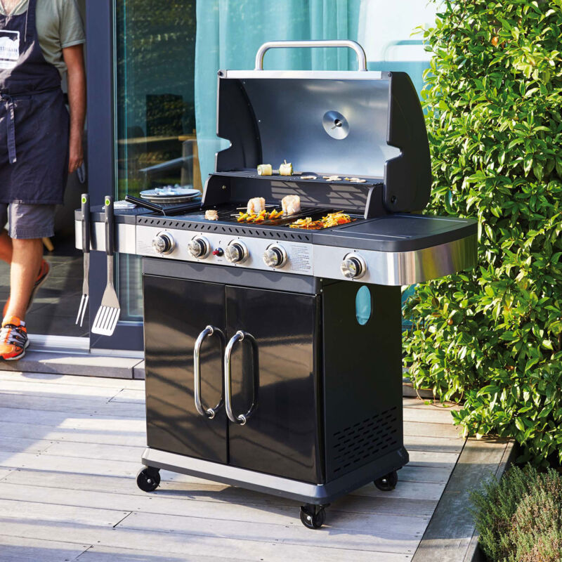 Barbecue Gaz Portable O-Grill 500 LE MARQUIER – Compact, Pliable, Plaque Fonte Émaillée – Pour Camping, Balcon