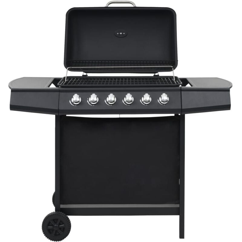 Vidaxl - Barbecue au gaz avec 6 zones de cuisson Acier Noir