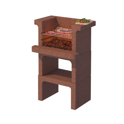 BARBECUE BETON LAPILLO PREFABBRICATO IN CEMENTO cm. L65xP49xH101