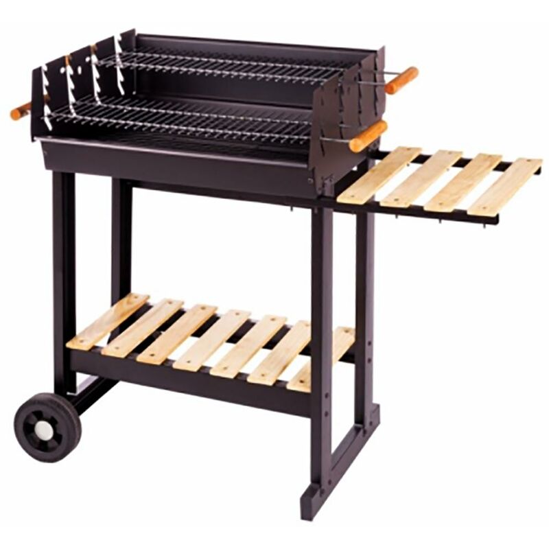 Barbecue Carbon 2 Grills With Wheels 88X68X40Cm Ldk Garden