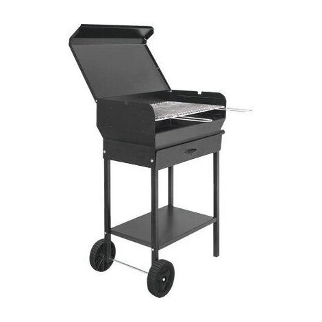 Barbecue a Carbone Carbonella con 2 Griglie Ripiano Laterale e Coperchio in  Metallo Nero – acquista su Giordano Shop