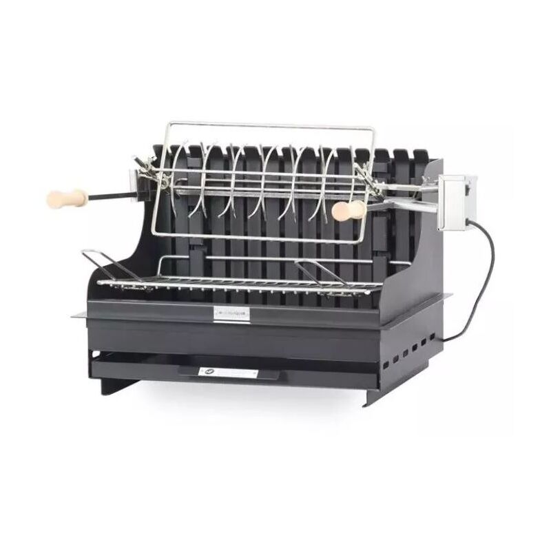 Le Marquier - Barbecue Charbon à Bois Exclusive Mendy Avec Chariot Acier Noir - GBC3640E-CBME13V2