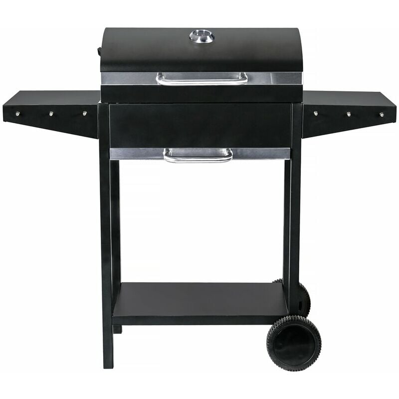 Habitat Et Jardin - Barbecue charbon de bois 'Bizon' - 119 x 50 x 101 cm - Noir