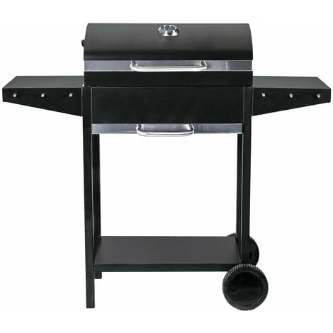 Barbecue charbon de bois "Bizon" - 119 x 50 x 101 cm - Noir