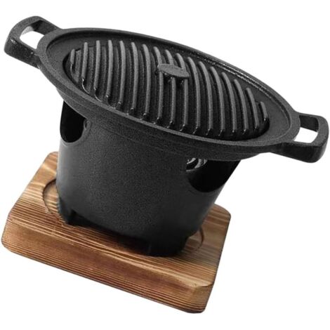 Barbecue Charbon de Bois D’Intérieur Petit Format avec Grille Triangulaire