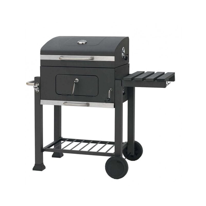 Abitare - Barbecue au charbon de bois 118x56x110 cm en acier peint en noir - Melfi