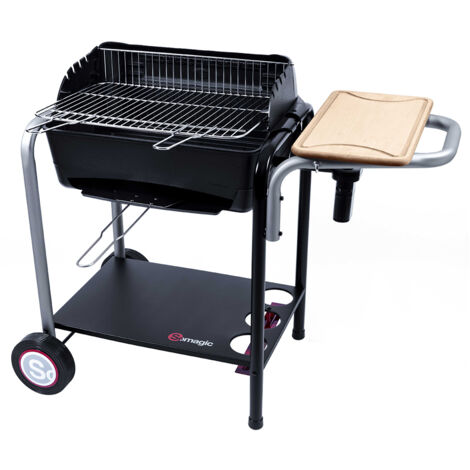 Barbecue charbon de bois ROMA avec four à pizza – Dimensions 106,5 x 57,5 x 84,5 cm – Système de soufflerie TURBOMAGIC – Pour 12 personnes – Somagic