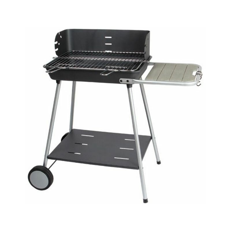 Somagic - Barbecue à charbon 54,5x38,5cm avec chariot 37533700f - noir