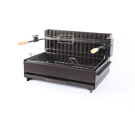 Barbecue Charbon LE MARQUIER Vulcain Tournebroche 61cm x 33cm
