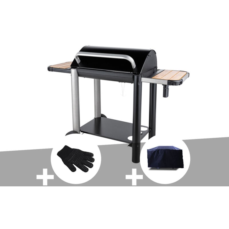 Somagic - Barbecue charbon Vulcano 3000 + Gant de protection + Housse