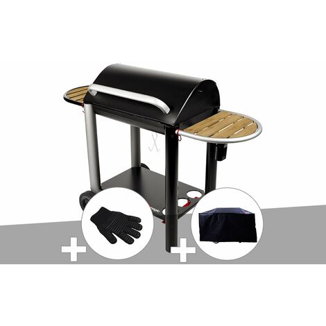 Barbecue charbon Vulcano 3000 Somagic + Gant de protection + Housse