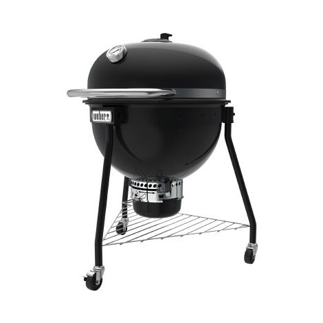 Barbecue charbon Weber Summit Kamado E6 Ø 61 cm noir – Acier émaillé durable – Valve RapidFire pour contrôle température – Grille Gourmet BBQ System