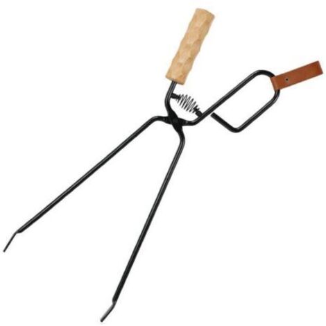 Barbecue Charcoal Cink ergonomique Poignée Cheminée Tong Pince de charbon de bois de fer