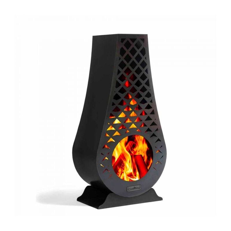 Cookking - Cheminée d'extérieure avangardo, acier naturel, hauteur de 108cm 111487