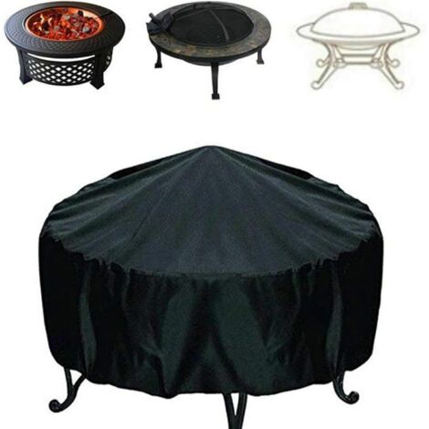 Barbecue Cover, Outdoor Round Barbecue Cover Outdoor Garden BBQ Grill Cover, Rainproof, Dustproof and UV Resistant Round Grill Covers, Small Round Table Cover