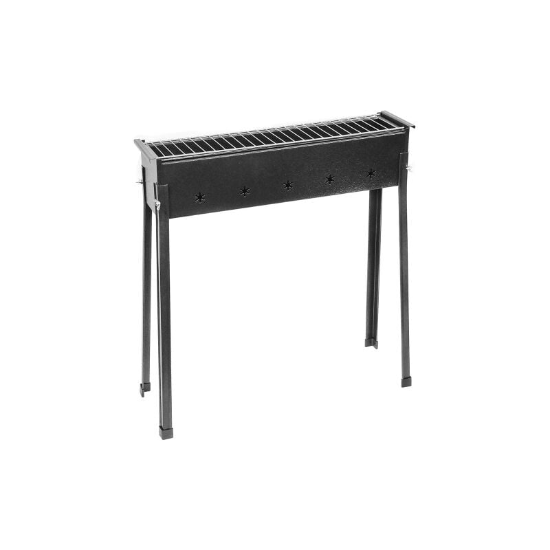 Mille - barbecue cuire brochettes de charbon de bois cm 60x15x70h grill braises charbons