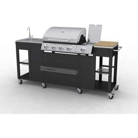 Grillmeile 4400 Griglia elettrica Plancha 2x2200W Piastra Grill in acciaio  inossidabile