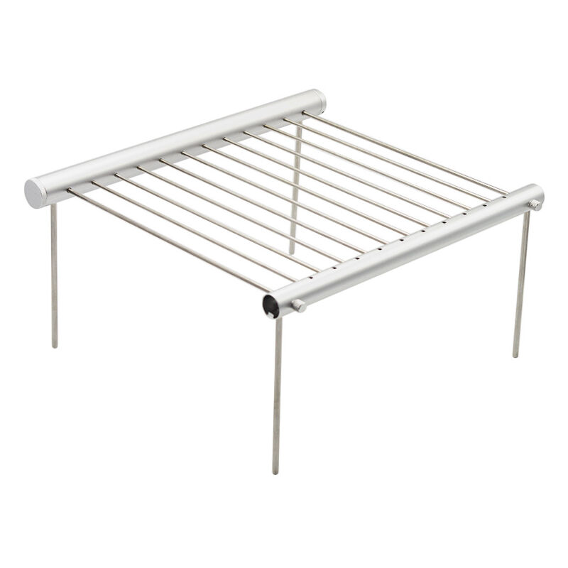 Barbecue de camping portable au charbon de bois mini barbecue démontable en acier inoxydable chromé pour pique-niques camping barbecue trekking