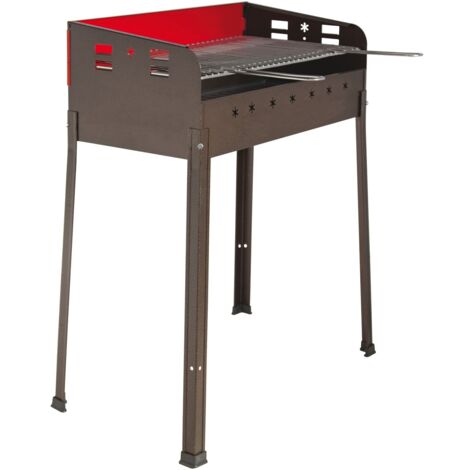 Barbecue de charbon avec une grille de famille de pique-nique de 47x37 cm