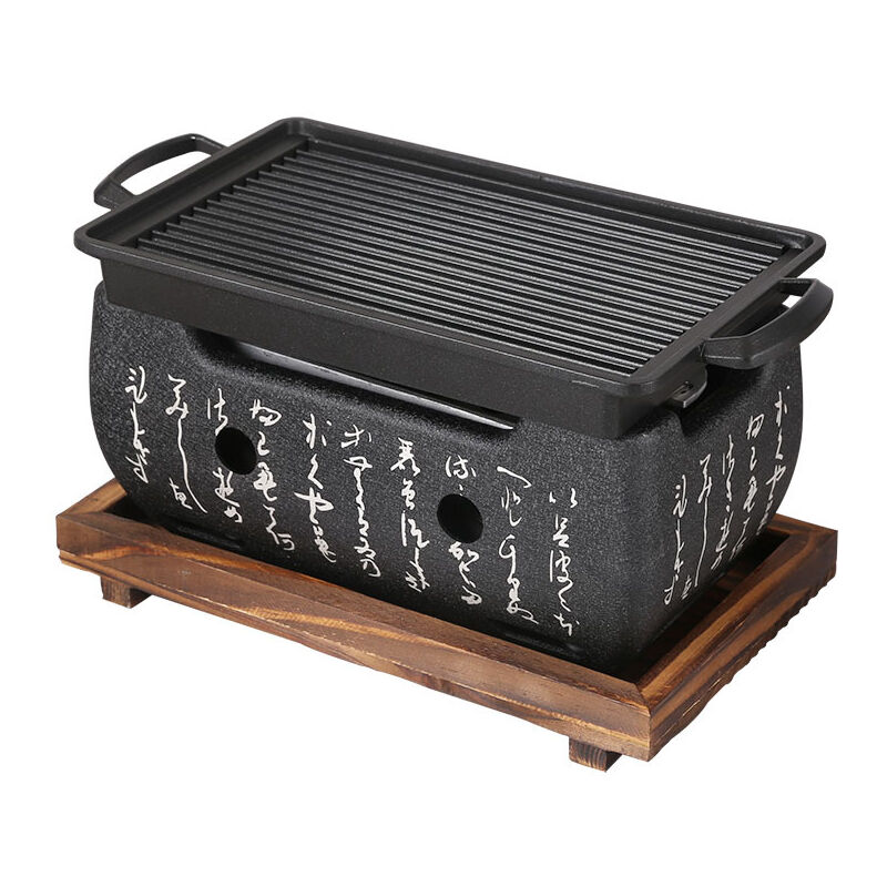 Barbecue de Style Japonais, Mini Poêle à Charbon de Bois avec Poêle Grill, Barbecue de Table au Charbon de Bois, BBQ de Table Japonais, Mini Barbecue