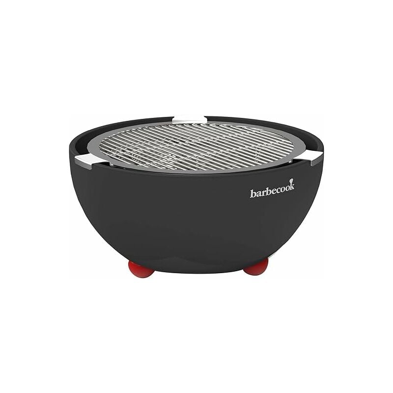 Barbecue de table au charbon adapté au balcon comme barbecue de camping en plein air, noir