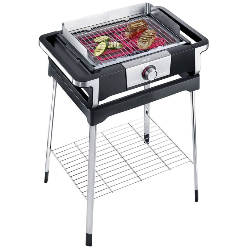 barbecue électrique sur pieds 3000w noirinox pg8117 severin Severin Barbecue sur Pieds HOME S, 2300 W, Pare Vent