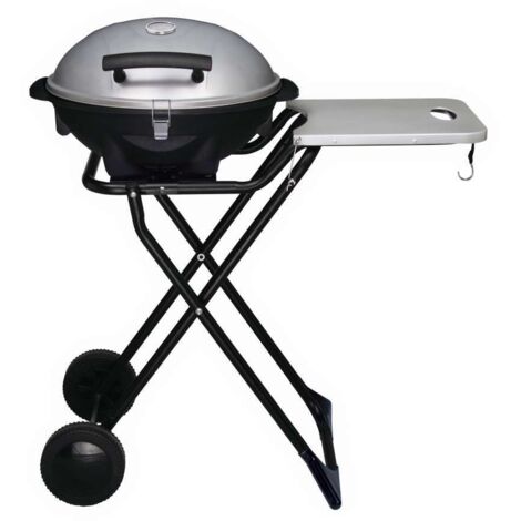 Barbecue elettrico senza fumi con carrello pieghevole