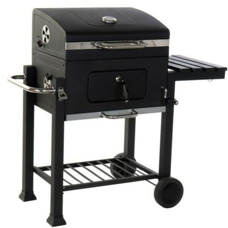 Barbecue en Acier Noir avec Thermomètre