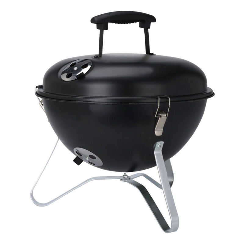 Progarden - Barbecue de table D34 avec couvercle métal noir