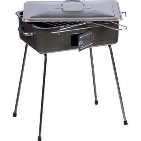 Fornacella Per Arrosticini Abruzzese - 100 Cm Acciaio Inox, Testa 27x37 Cm, Piedi Staccabili | Barbecue Originale - Foto 5