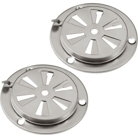 Barbecue fumoir Air Kit d'aération, 2 pièces en acier inoxydable pour grille de ventilation pour une meilleure circulation de l'air, pièces de rechange pour gril, cuisinière et fumoir