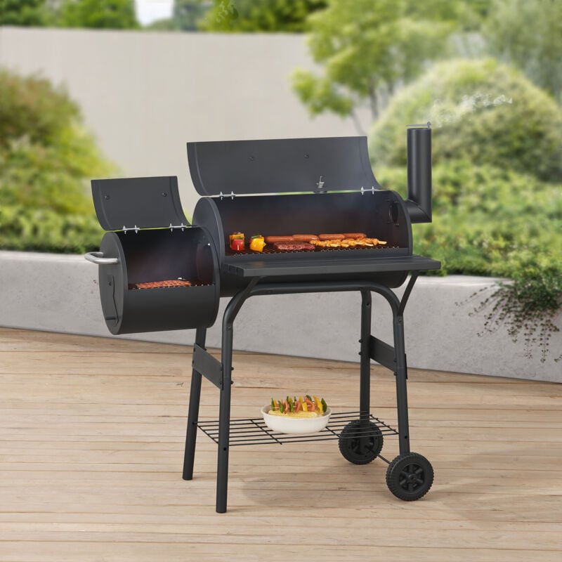 Casa.pro - Barbecue fumoir Arielli 115 x 110 x 64 cm noir