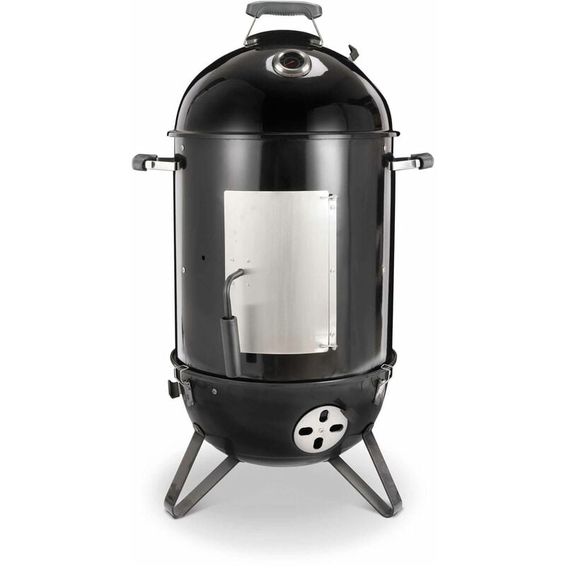 Sweeek - Barbecue fumoir au charbon de bois Ø44cm – Jacques – Smoker premium avec aérateurs. fumoir. gril. boite de fumage. noir - Noir
