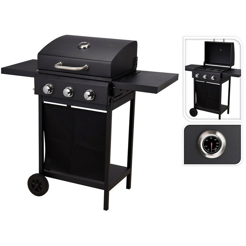 Vaggan - Barbecue à Gaz 3 Feux 139x56,5x106cm Waggan