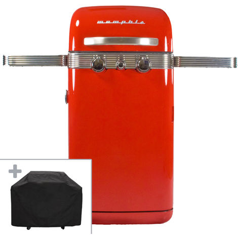 Detendeur gaz propane à prix mini Barbecue à gaz SAHARA 13.5KW 3 brûleurs inox Grille fonte