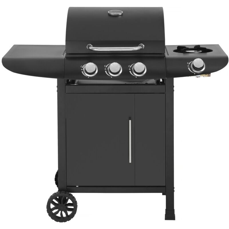 Habitat Et Jardin - Barbecue gaz 'Feria 4' - 4 brûleurs dont 1 latéral - 11.5 kw - Noir