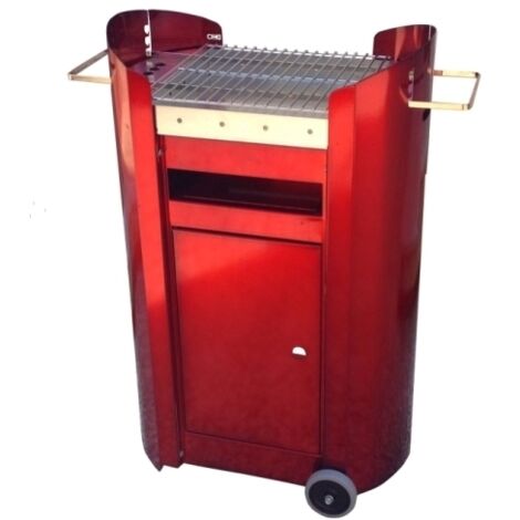 Barbecue/ Griglia ai carboni/carbonella con ruote e vano portatutto
