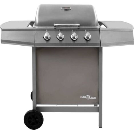 Barbecue gril à gaz avec 4 brûleurs argenté CFW36539